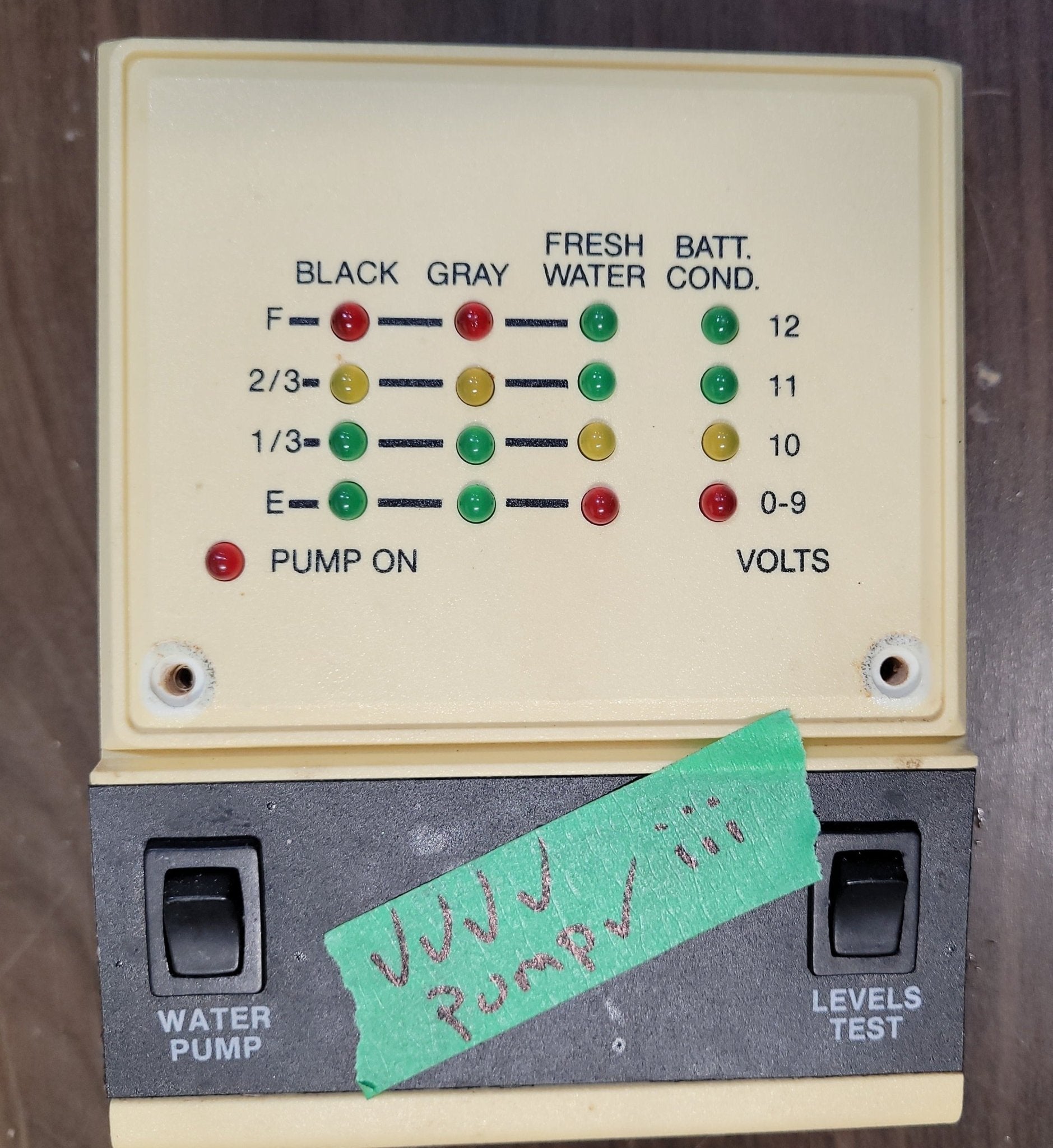 Used Tank Monitor System Panel - Young Farts RV Parts