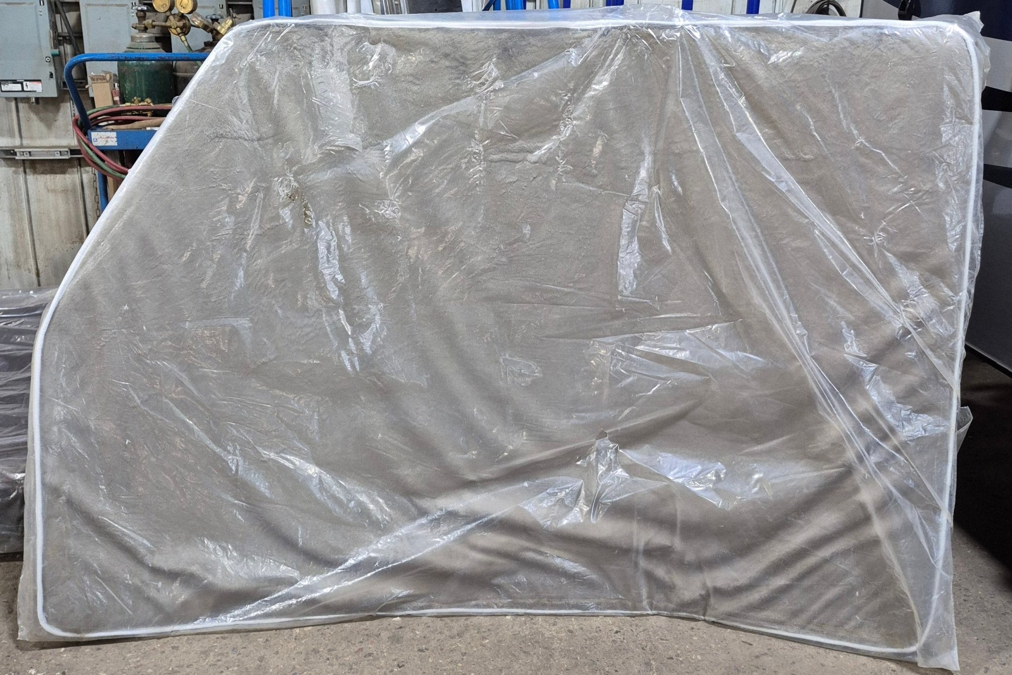 Used Teddy Bear Bunk Mattress 74" x 49" x 3" D - with diagonal cut corner - Young Farts RV Parts