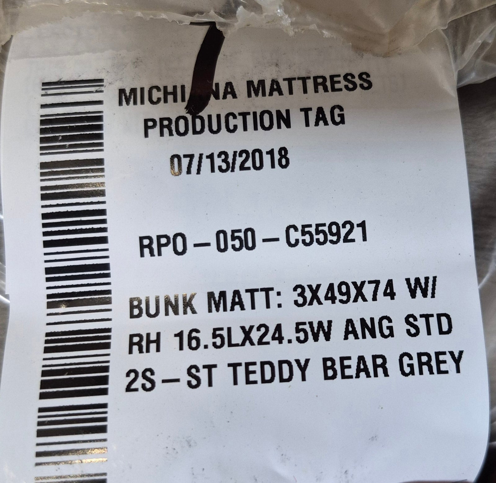 Used Teddy Bear Bunk Mattress 74