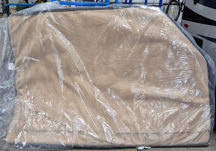 Used Teddy Bear Bunk Mattress 74" x 52" x 4" D - with diagonal cut corner - Young Farts RV Parts