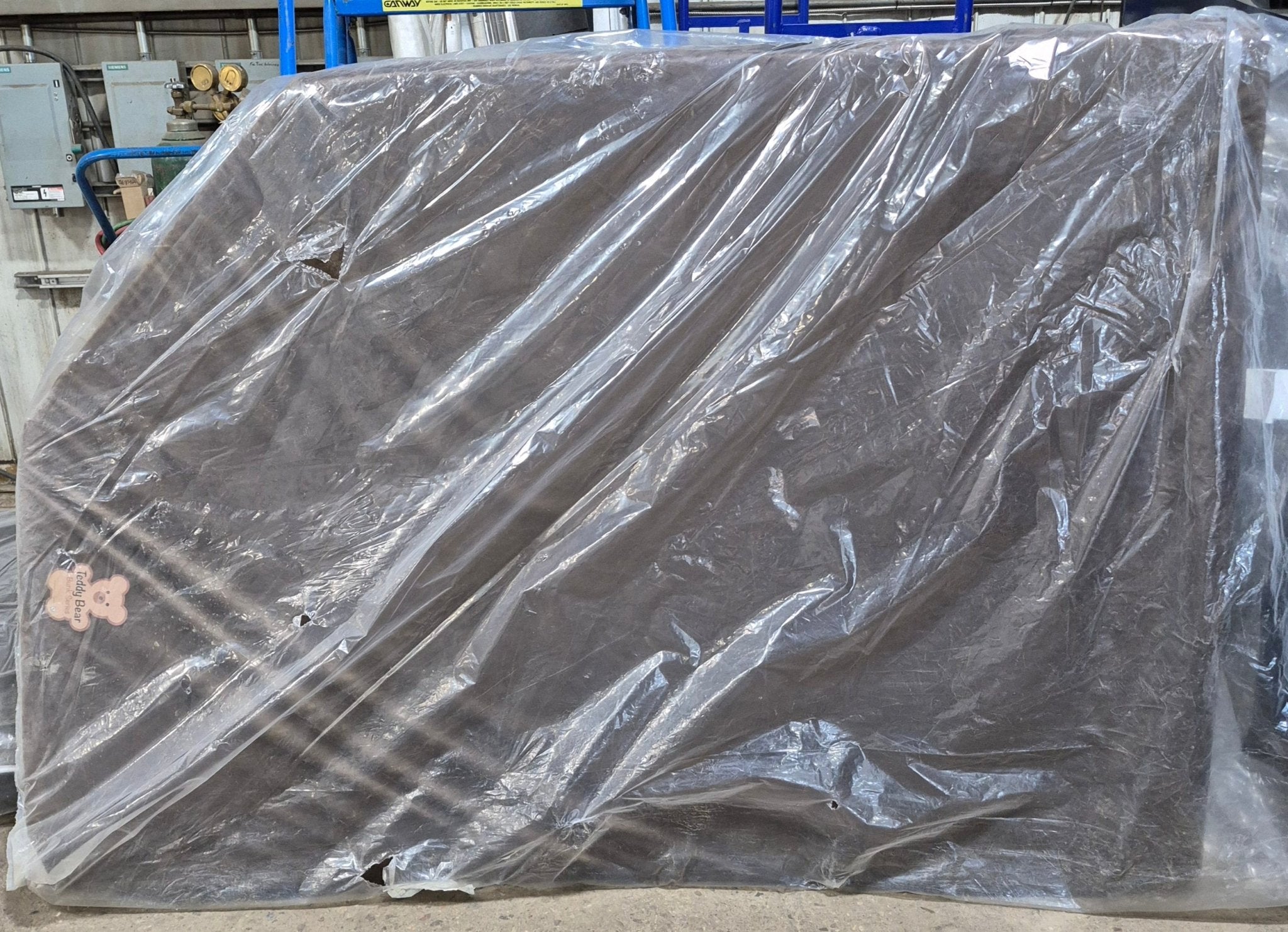 Used Teddy Bear Bunk Mattress 74" x 52" x 4" D - with diagonal cut corner - Young Farts RV Parts