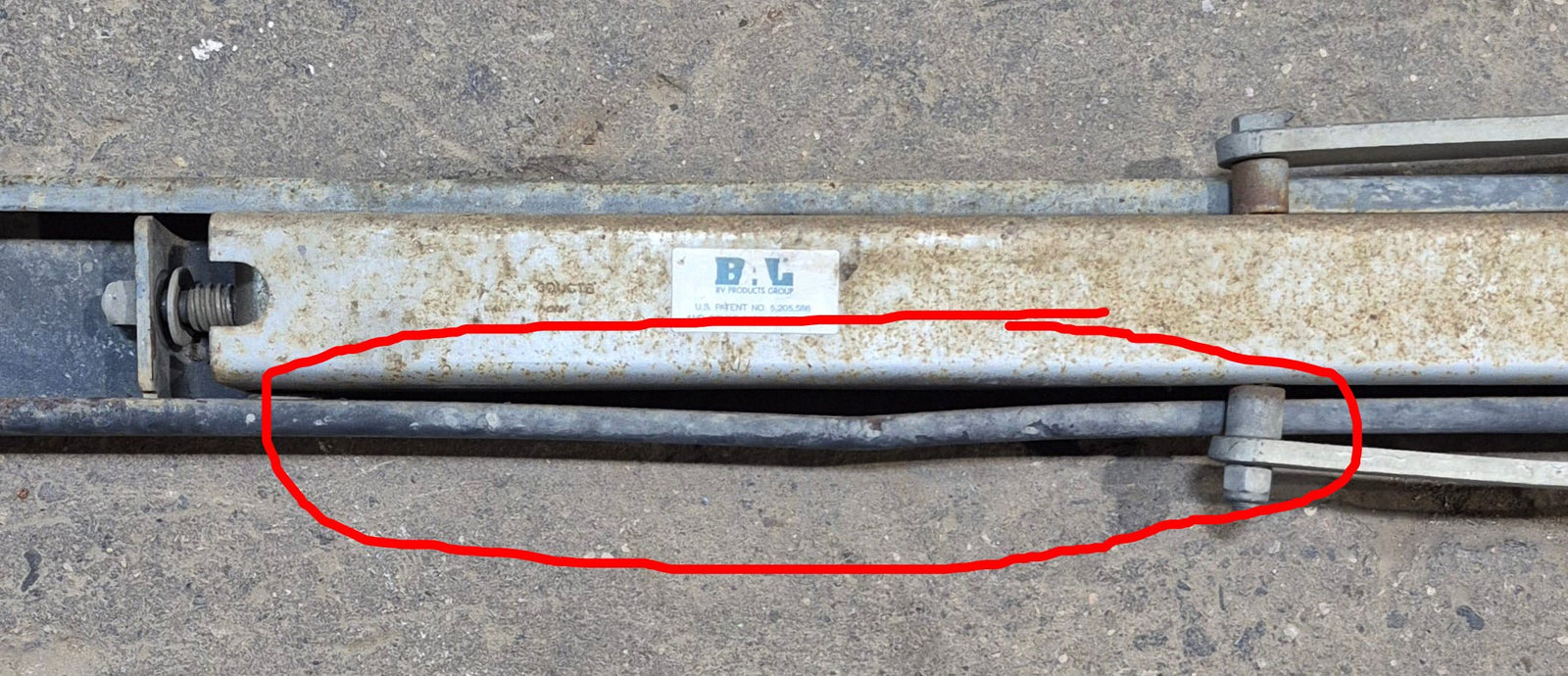 Used Telescopic Stabilizer Jack Wide Channel - Young Farts RV Parts