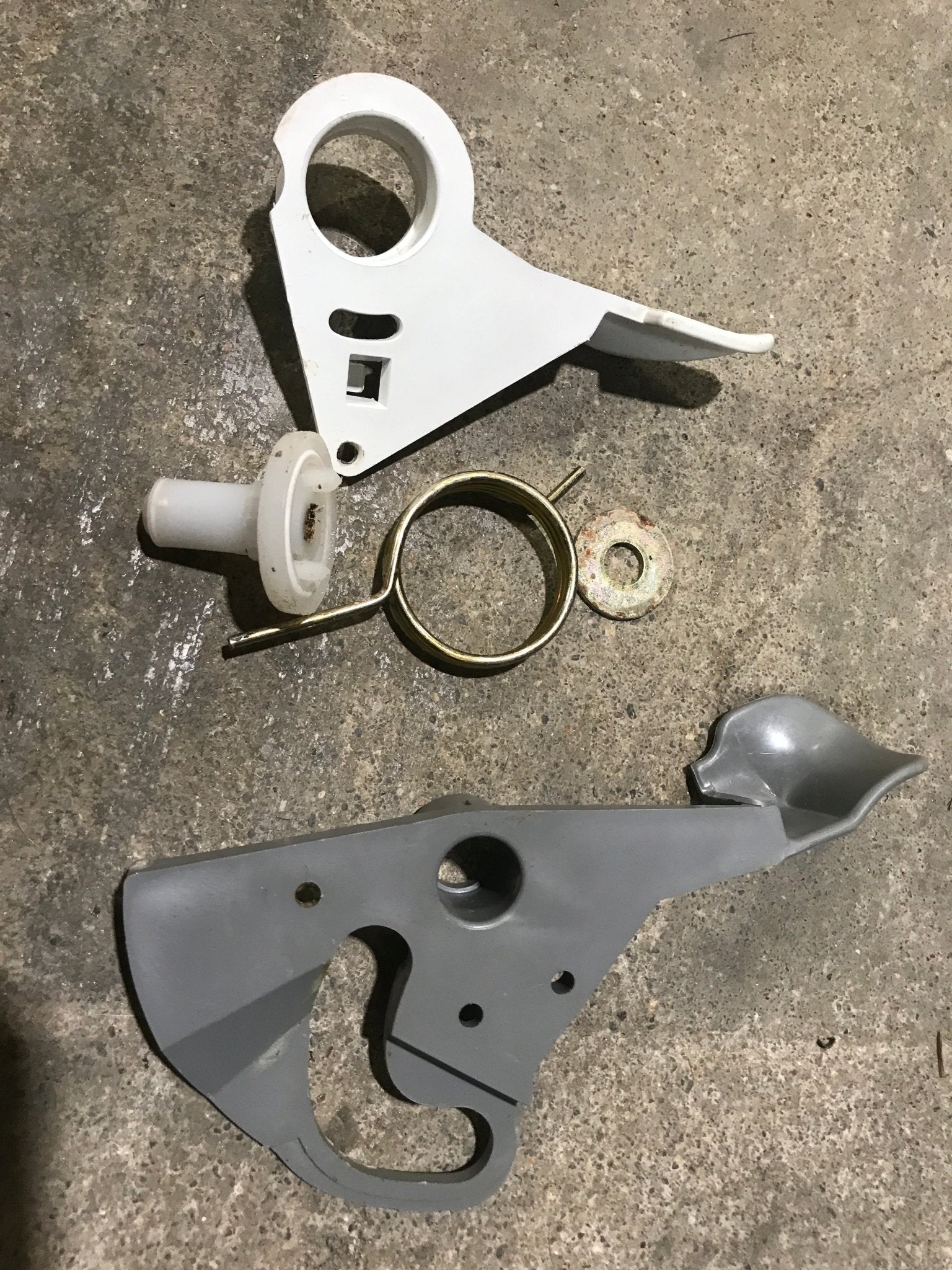 Used Thetford Hand Flush Lever Assembly - 24629 - Young Farts RV Parts