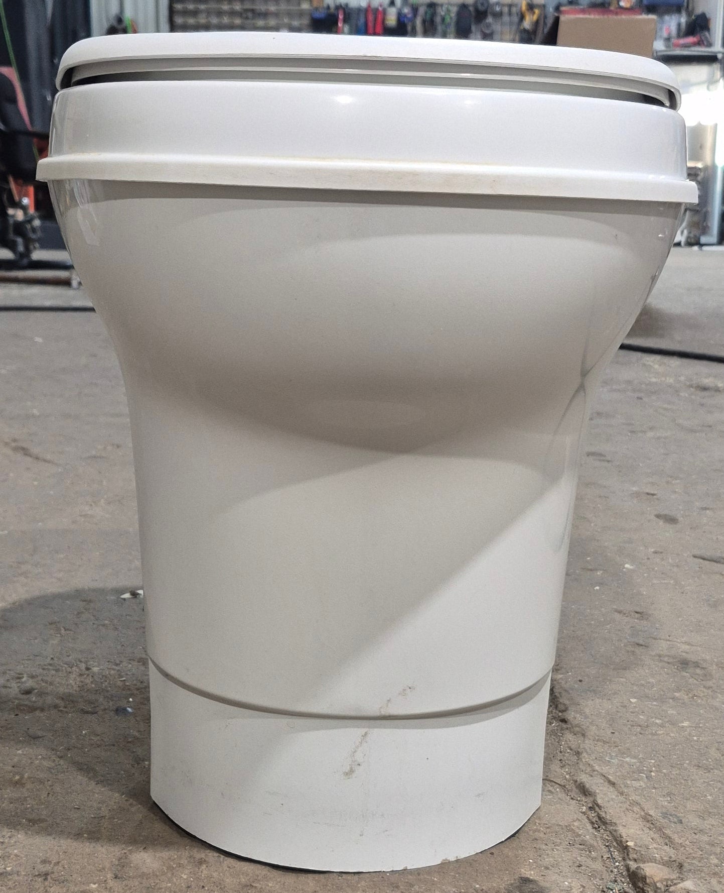 Used Thetford Toilet, Hand Flush, High Profile, White - AQUA MAGIC V , 31648 - Young Farts RV Parts