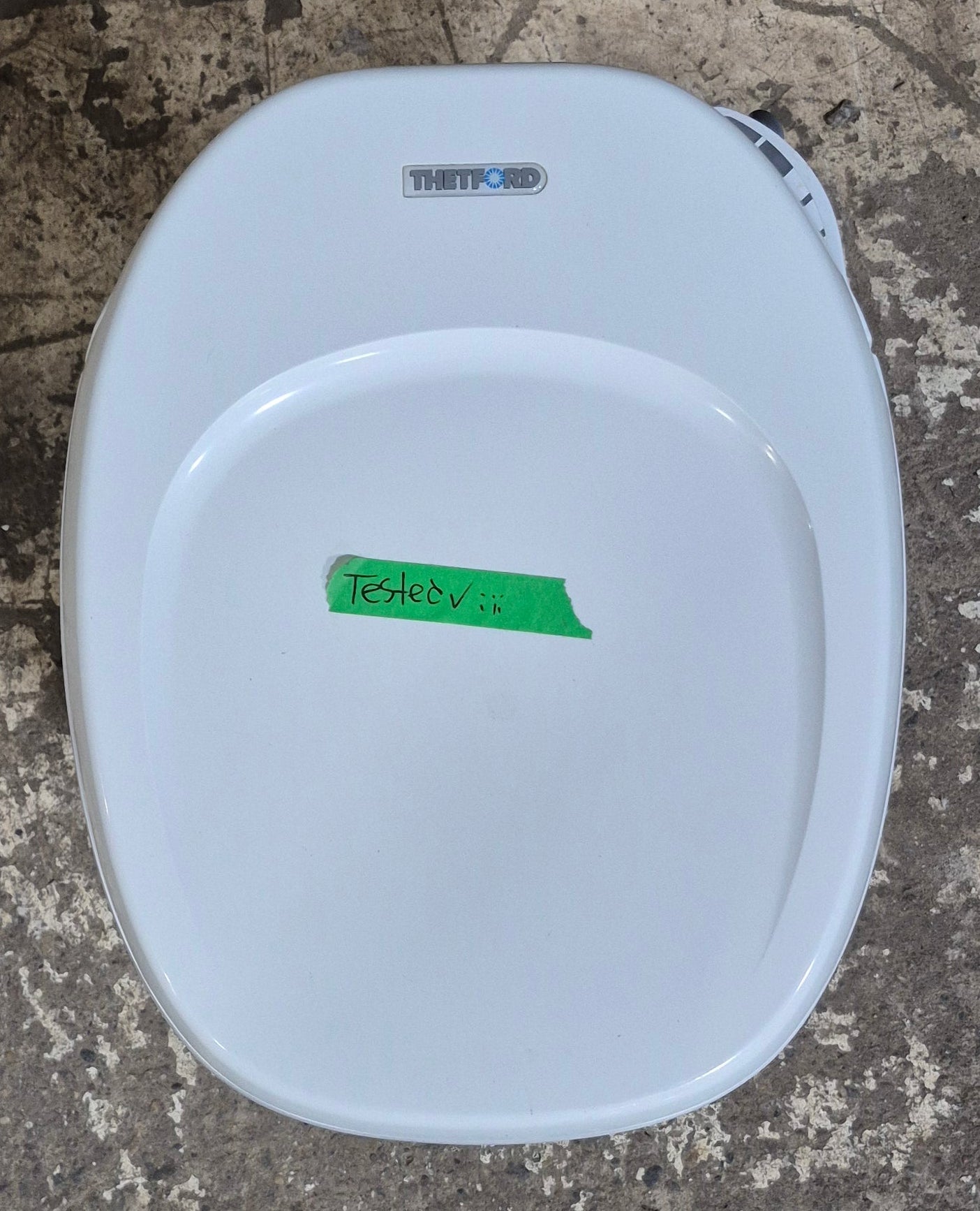 Used Thetford Toilet, High, Hand Flush - 24973 , AQUA MAGIC IV - Young Farts RV Parts