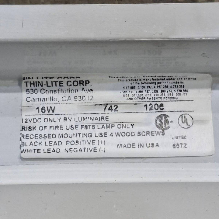 Used Thin - Lite Dual Fluorescent Light Fixture - Model 742 - Young Farts RV Parts