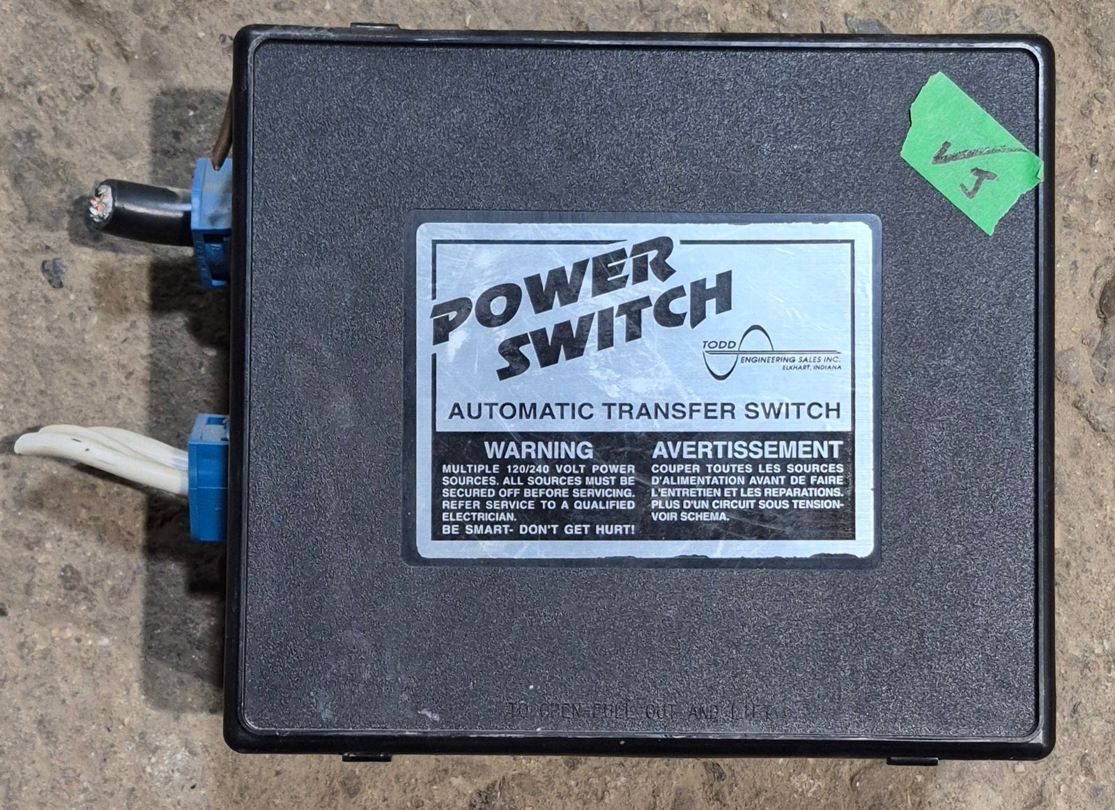 Used Todd Engineering Power Transfer Switch Model TS30 - Young Farts RV Parts