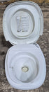 Used Toilet Complete Thetford Aqua - Magic IV (Low) Hand Flush - Off - White 24919 - Young Farts RV Parts