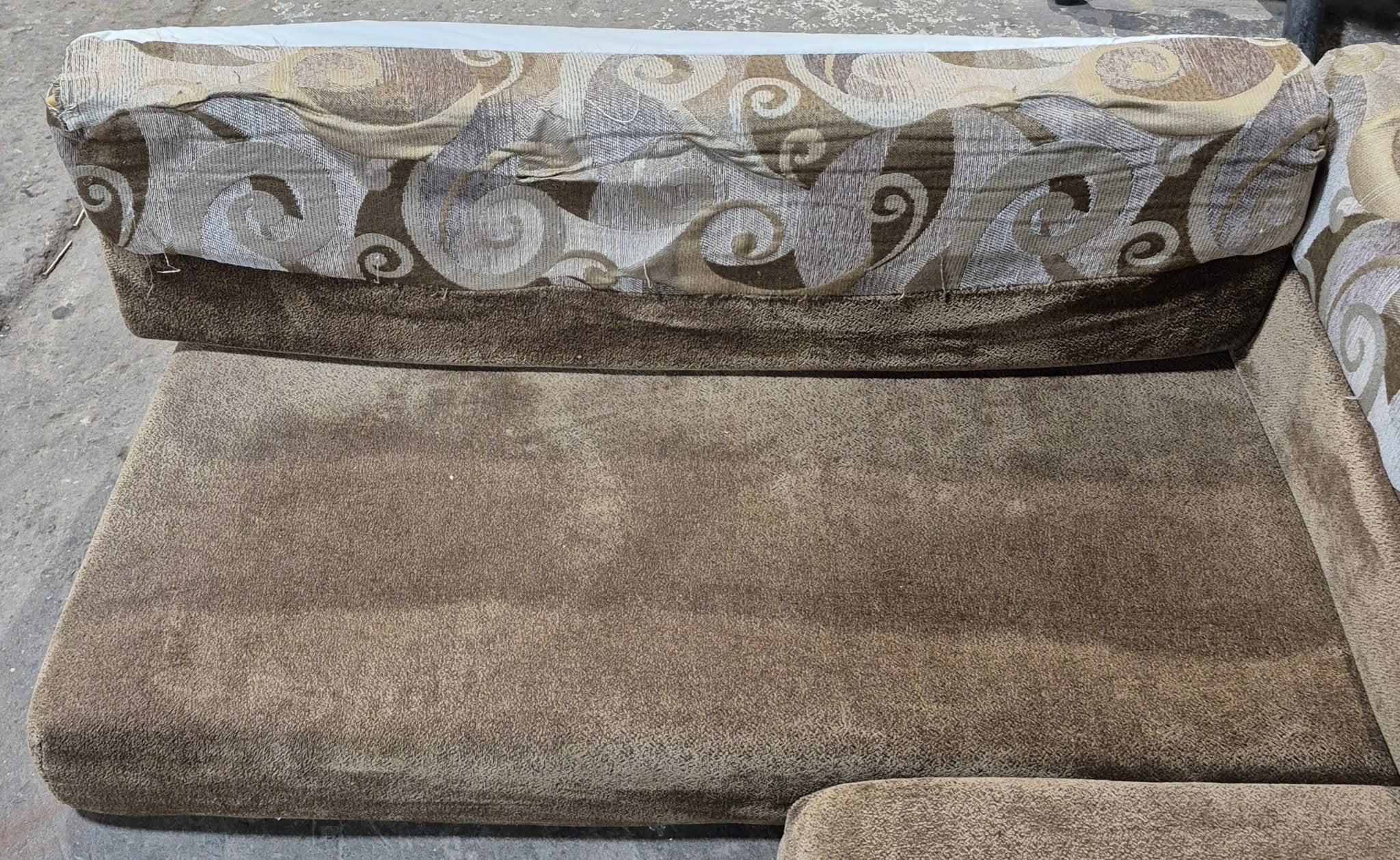 Used U - Shaped Dinette Cushion Set - 7 piece - 86" W x 17" H x 57 1/2" D - Young Farts RV Parts