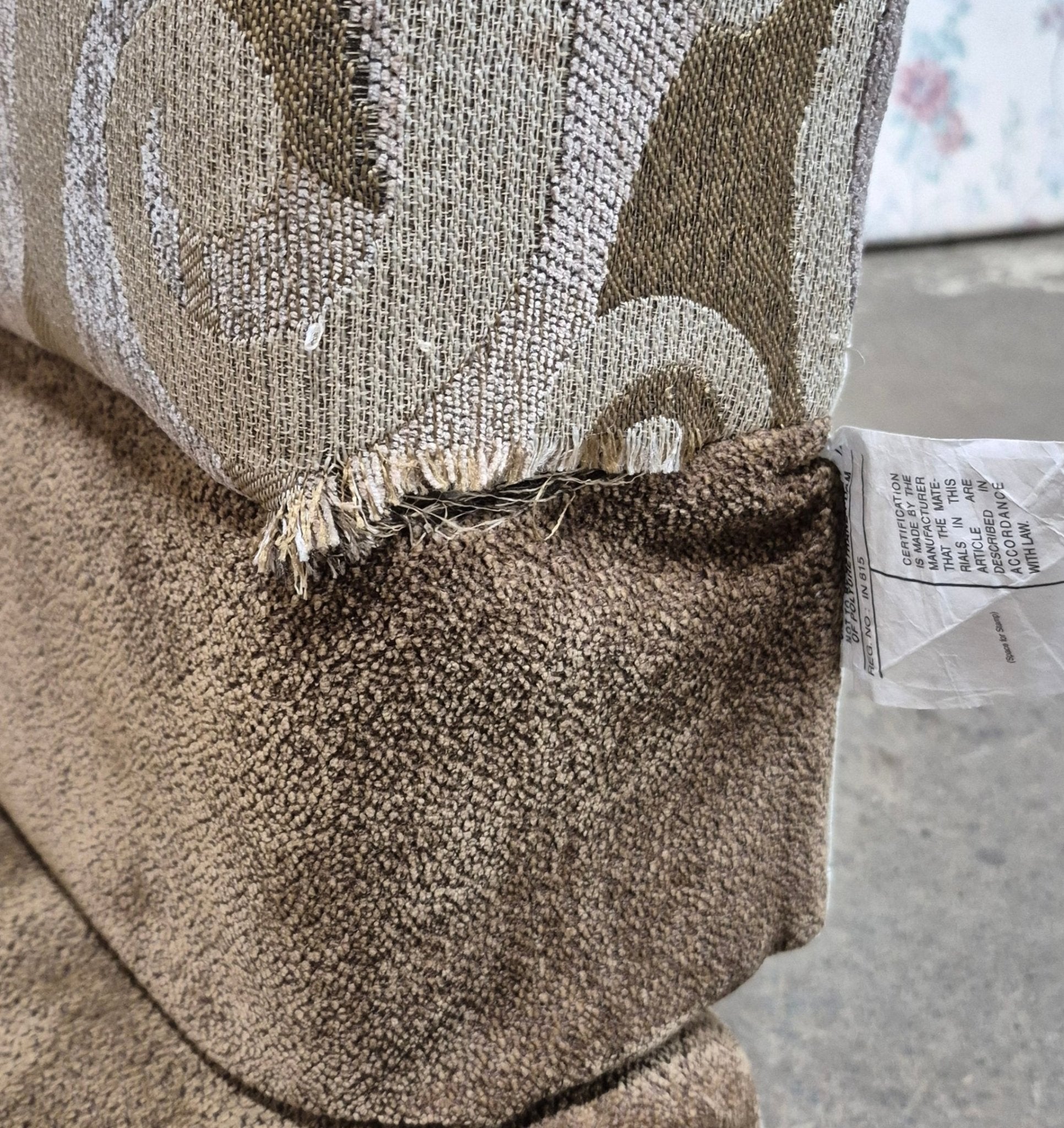 Used U - Shaped Dinette Cushion Set - 7 piece - 86" W x 17" H x 57 1/2" D - Young Farts RV Parts