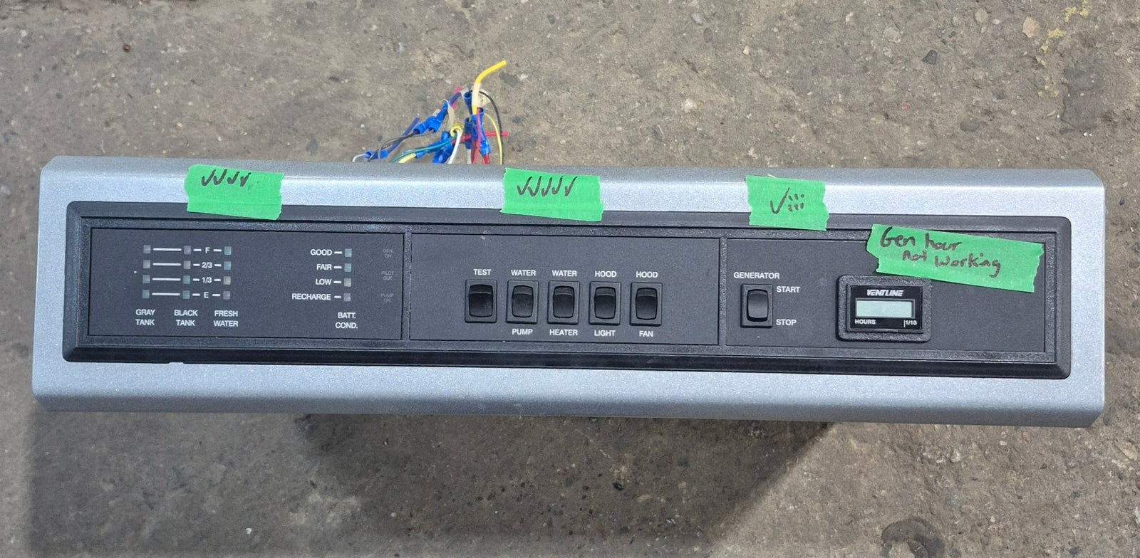 Used Ventline RV Range Hood Fan, With Tank Monitor - CD0147 - 01 - Young Farts RV Parts