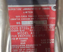 Load image into Gallery viewer, Used VINTAGE/ RETRO 3 Burner RV Range / Cooktop - Underwriters&#39; Laboratories of Canada (ULC) 46-37 - Young Farts RV Parts