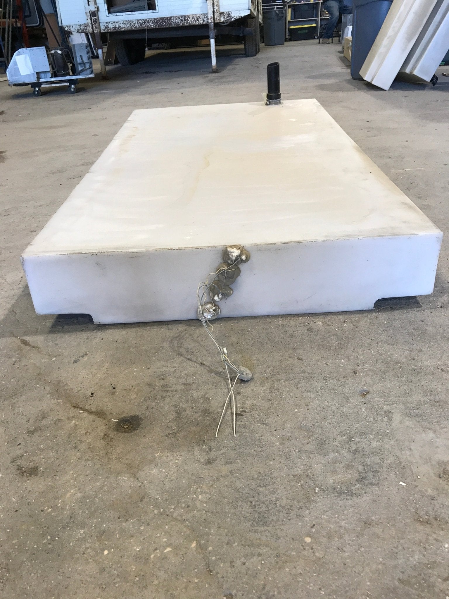 Used Waste/ Grey Water Portable Tank 54 1/2" L x 29 1/2" W x 6" H - Young Farts RV Parts