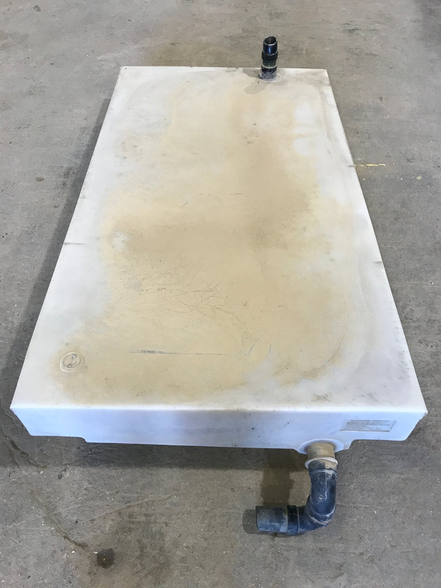 Used Waste/ Grey Water Portable Tank 54 1/2" L x 29 1/2" W x 6" H - Young Farts RV Parts