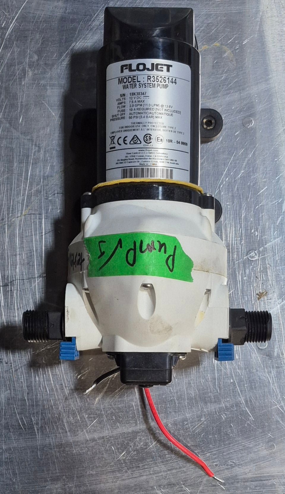 Used Water Pump FLOJET R36526144 - Young Farts RV Parts