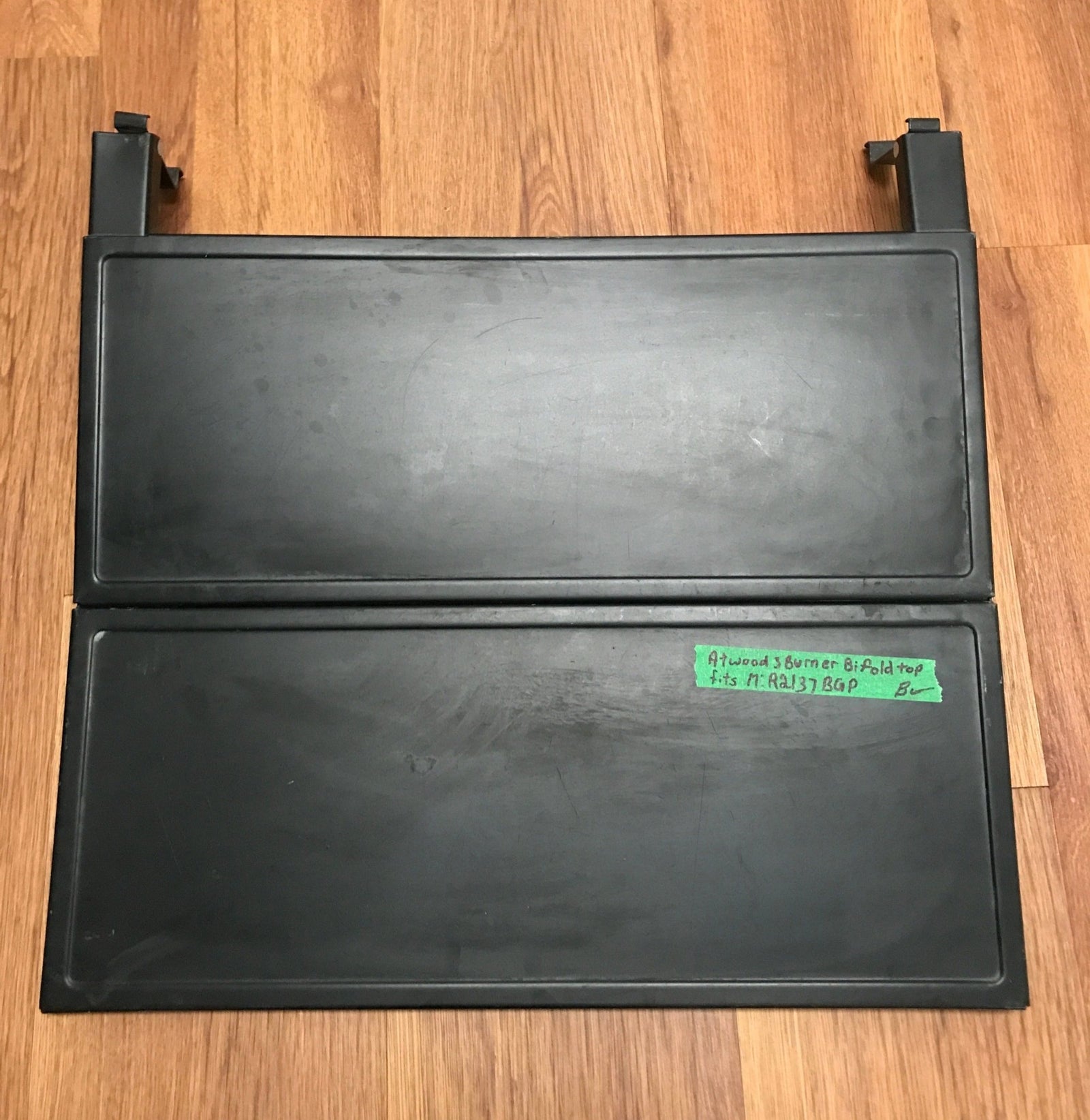 Used Wedgewood/Atwood Stove Bi fold Cover R2137BGP (BLACK) - Young Farts RV Parts