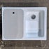 Used White Double Kitchen Sink - 24.5" x 18" - Young Farts RV Parts
