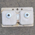 Used White Double Kitchen Sink - 29" x 17 1/2" x 9 1/2" - Young Farts RV Parts