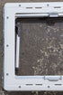Used White Radius Emergency Opening Window : 18 7/8" W x 16 7/8" H x 1" D - Young Farts RV Parts
