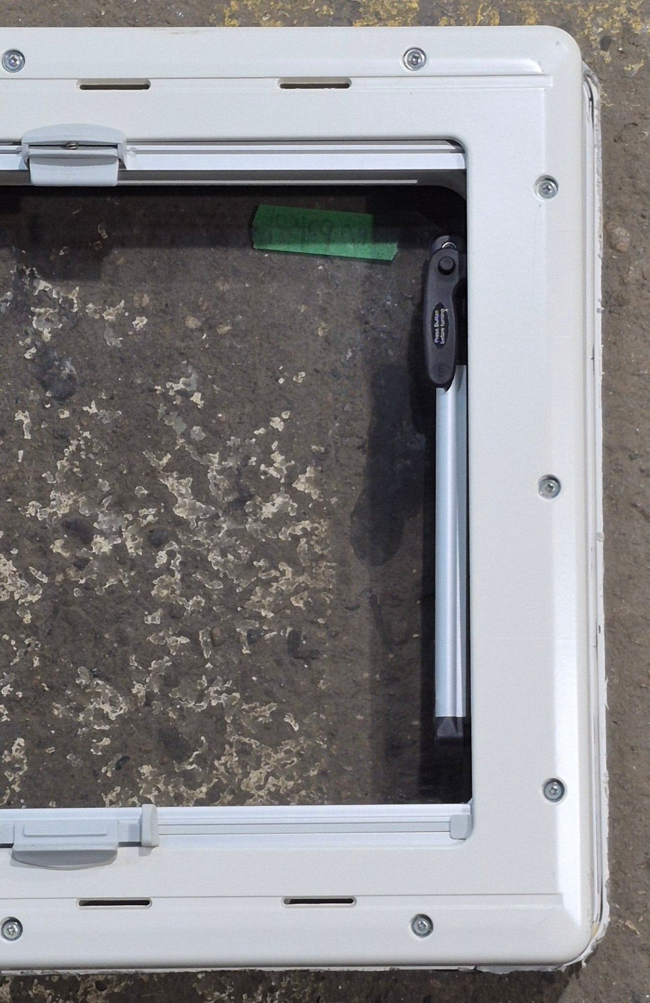 Used White Radius Emergency Opening Window : 18 7/8