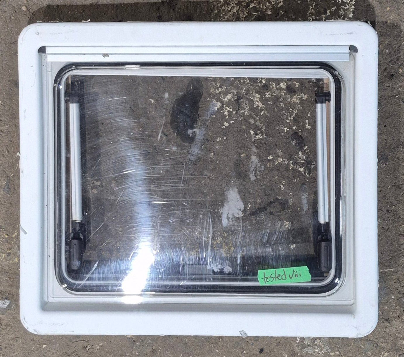 Used White Radius Emergency Opening Window : 18 7/8