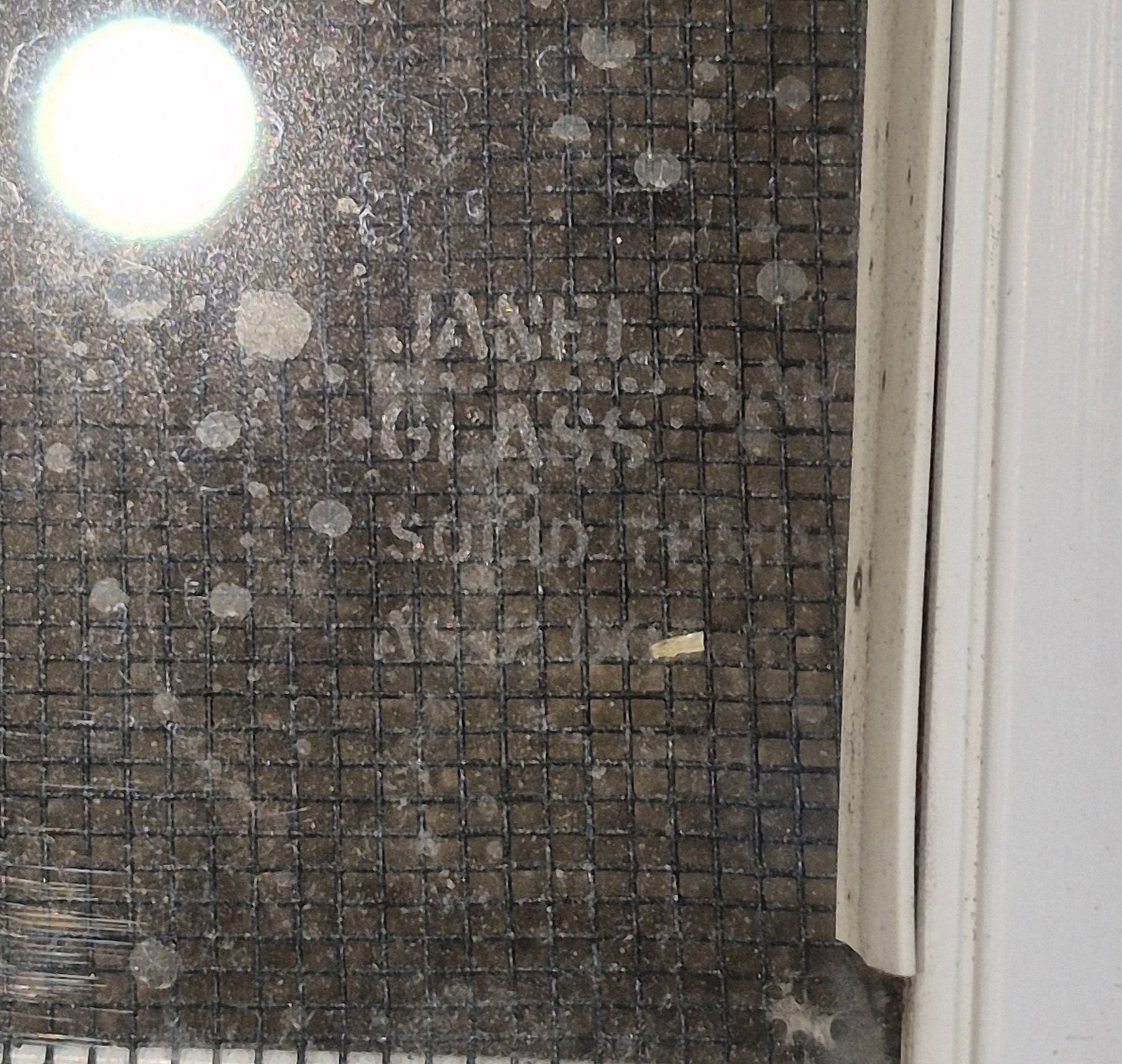 Used White Radius Emergency Opening Window : 25 1/2" W x 19 1/2" H x 1 1/4" D - Young Farts RV Parts