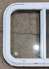 Used White Radius Emergency Opening Window : 25 1/2" W x 19 1/2" H x 1 1/4" D - Young Farts RV Parts