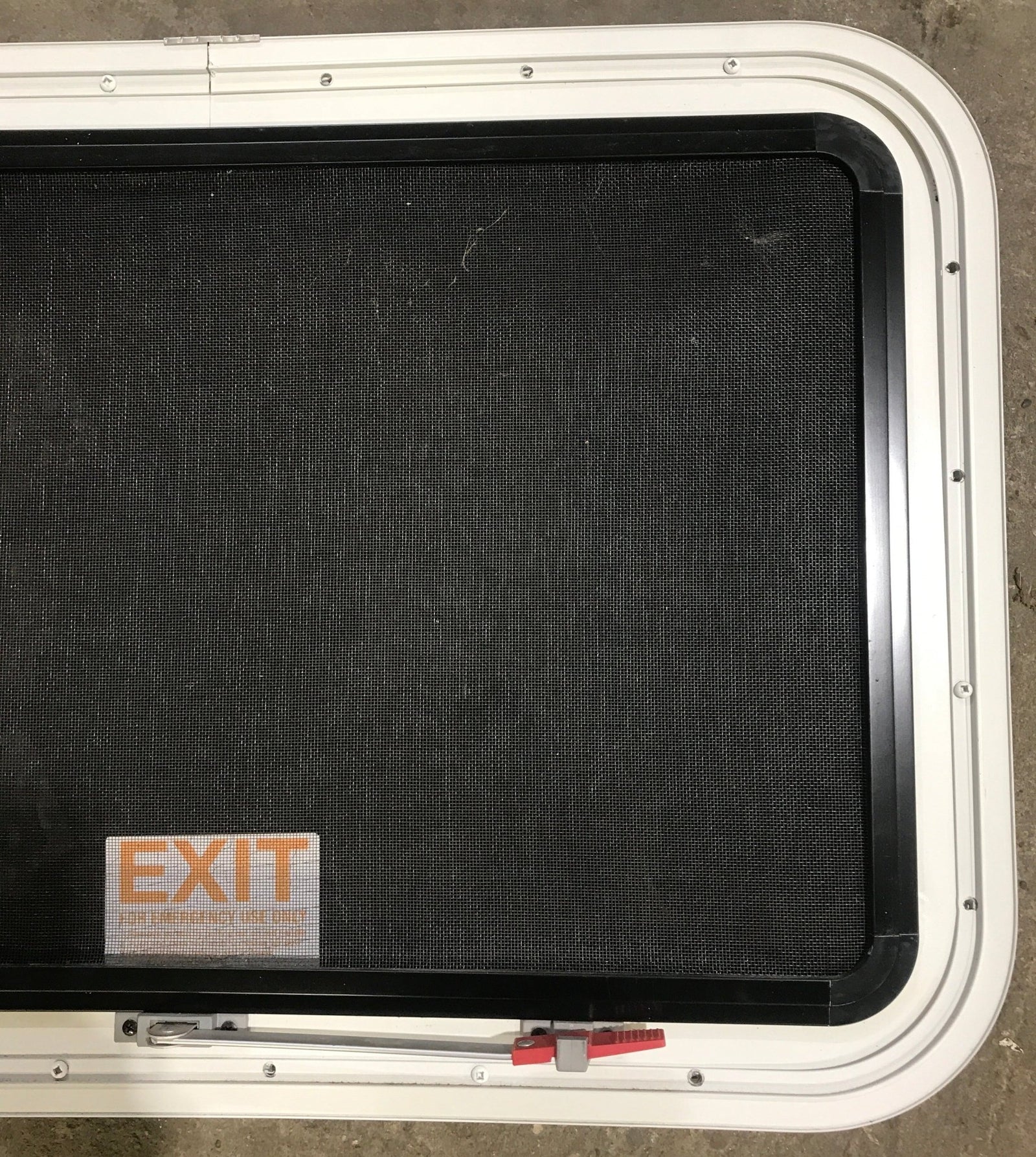 Used White Radius Emergency Opening Window : 29 1/2