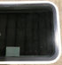 Used White Radius Emergency Opening Window : 29 1/2" W x 19 1/2" H x 1 7/8" D - Young Farts RV Parts