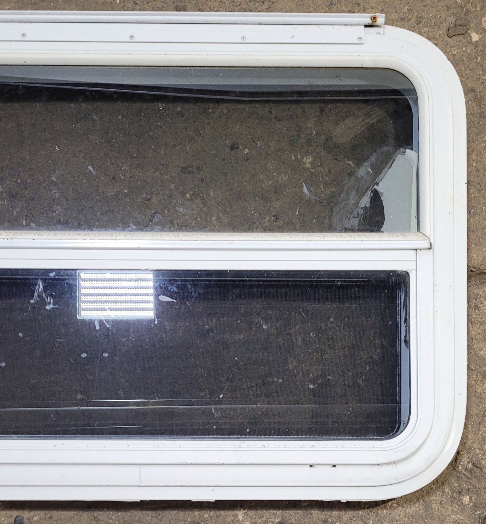 Used White Radius Emergency Opening Window : 29 1/2