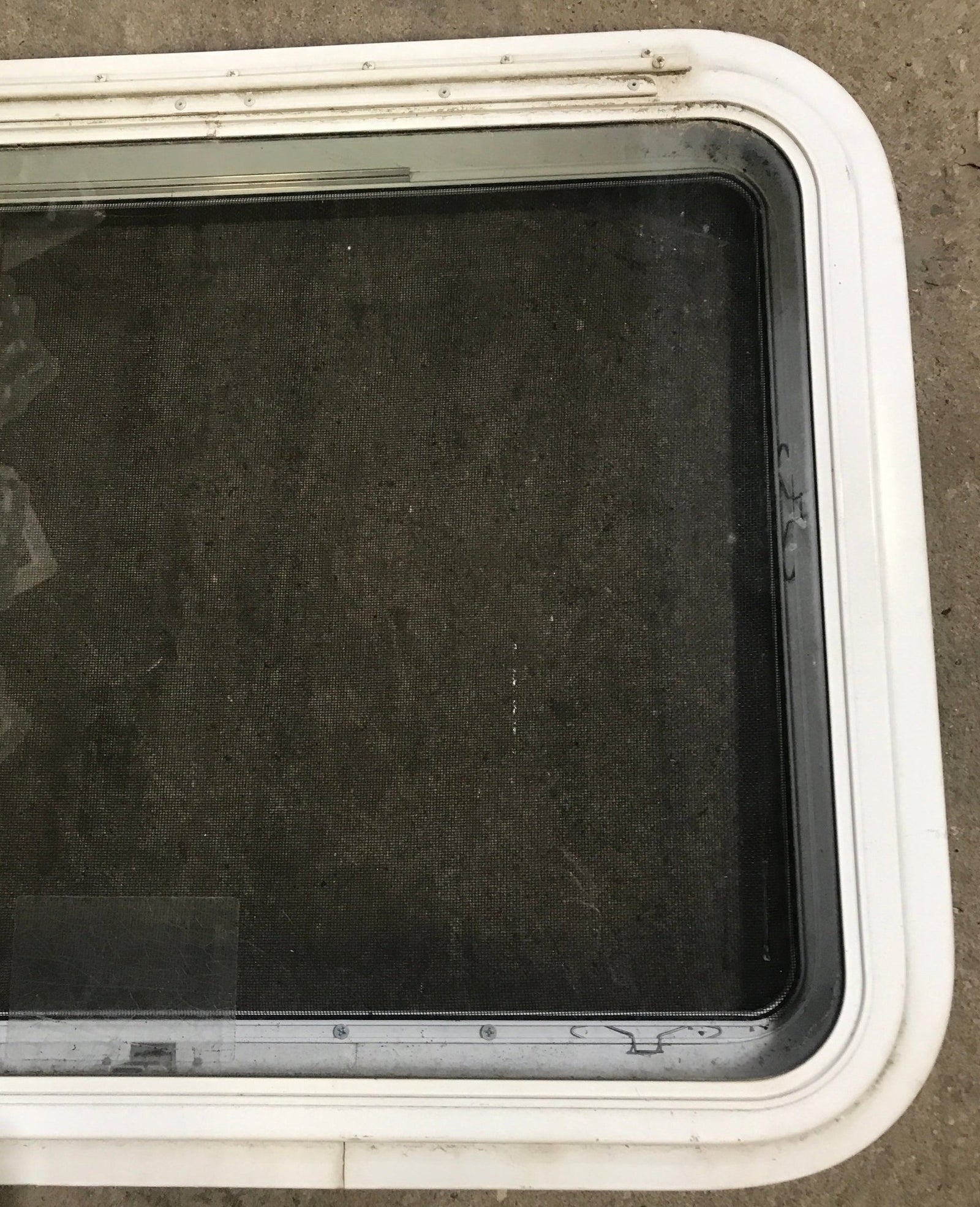 Used White Radius Emergency Opening Window : 29 1/2