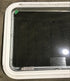 Used White Radius Emergency Opening Window : 29 1/2" W x 21 1/2" H x 1 7/8" D - Young Farts RV Parts
