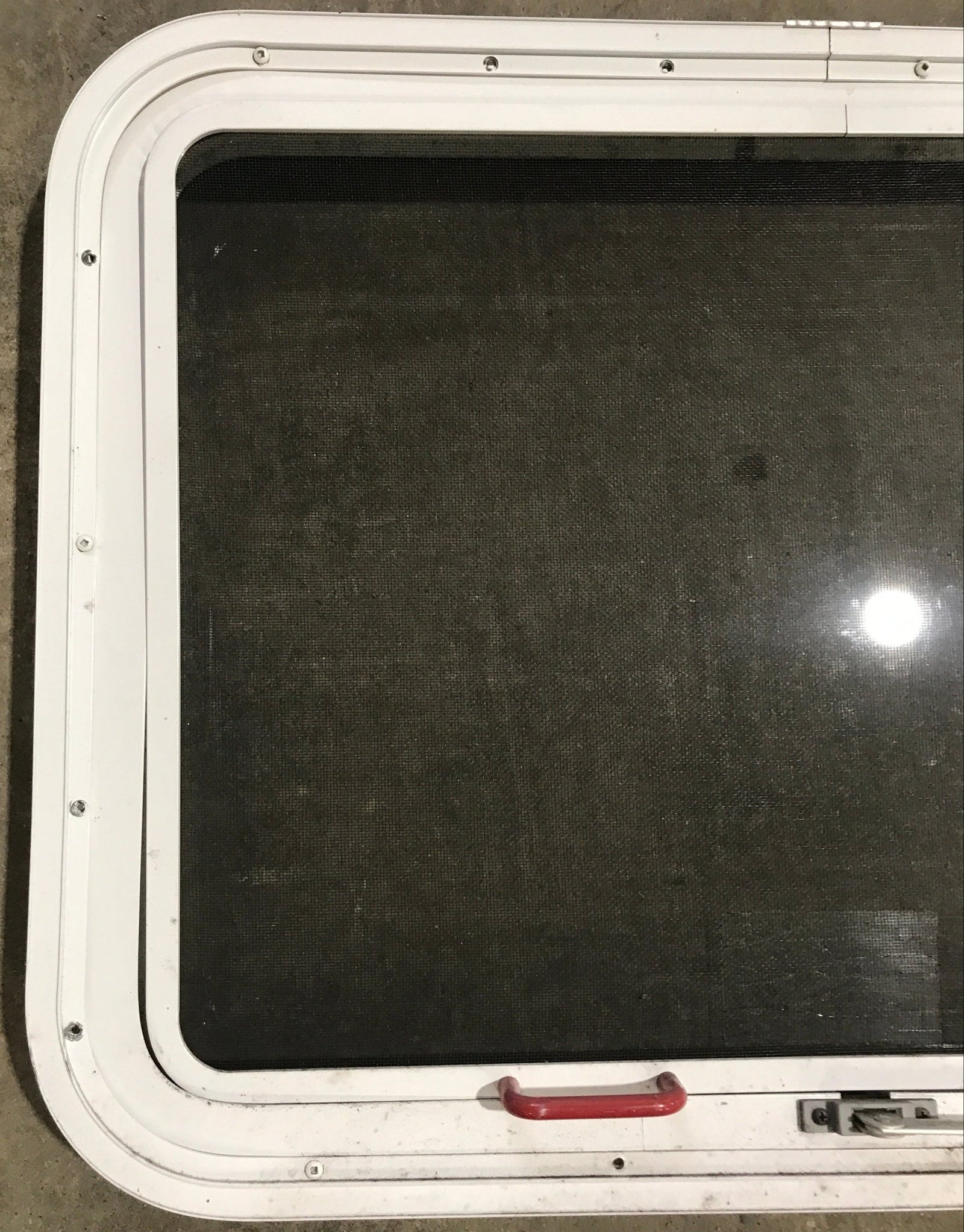Used White Radius Emergency Opening Window : 29 1/2