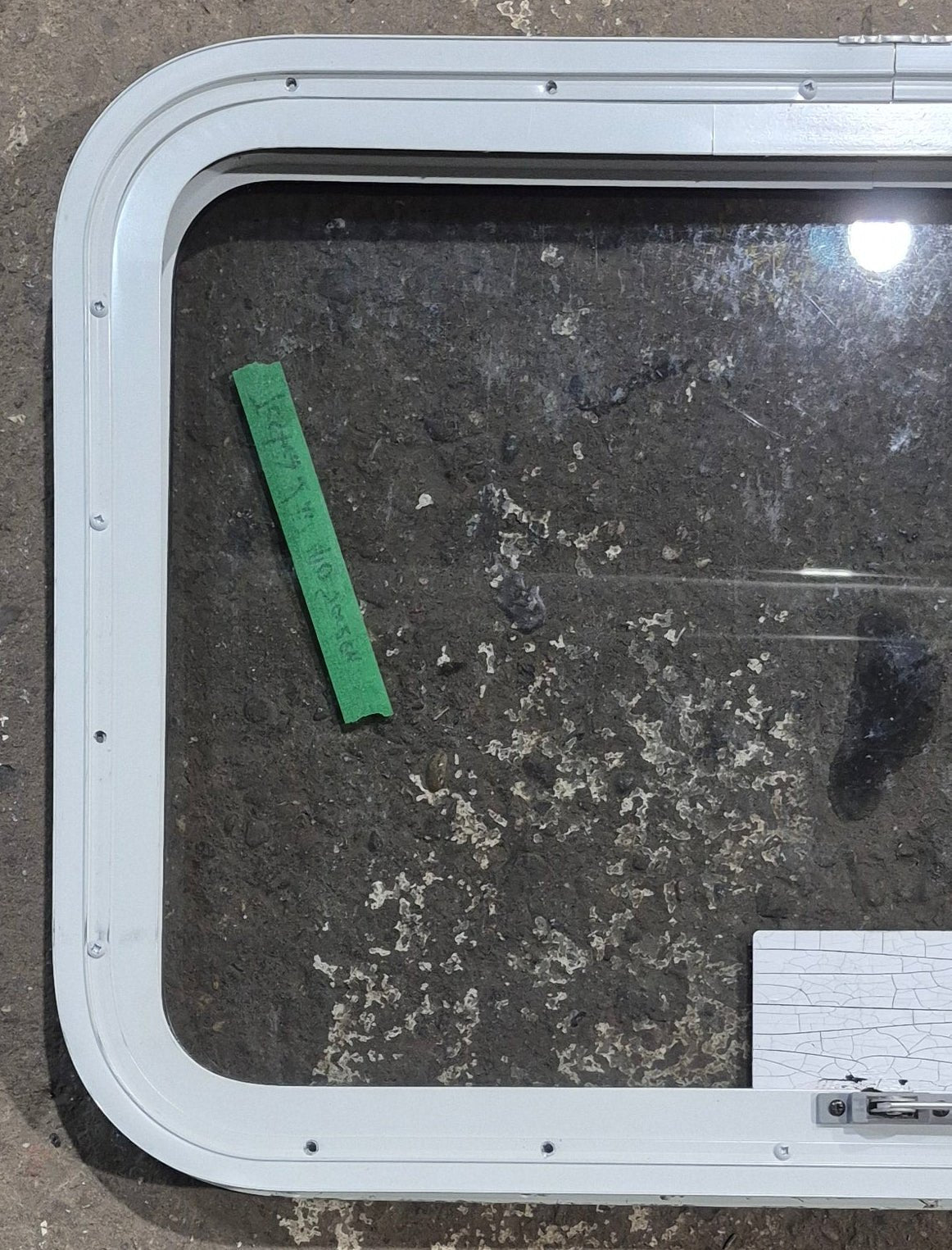 Used White Radius Emergency Opening Window : 29 1/4