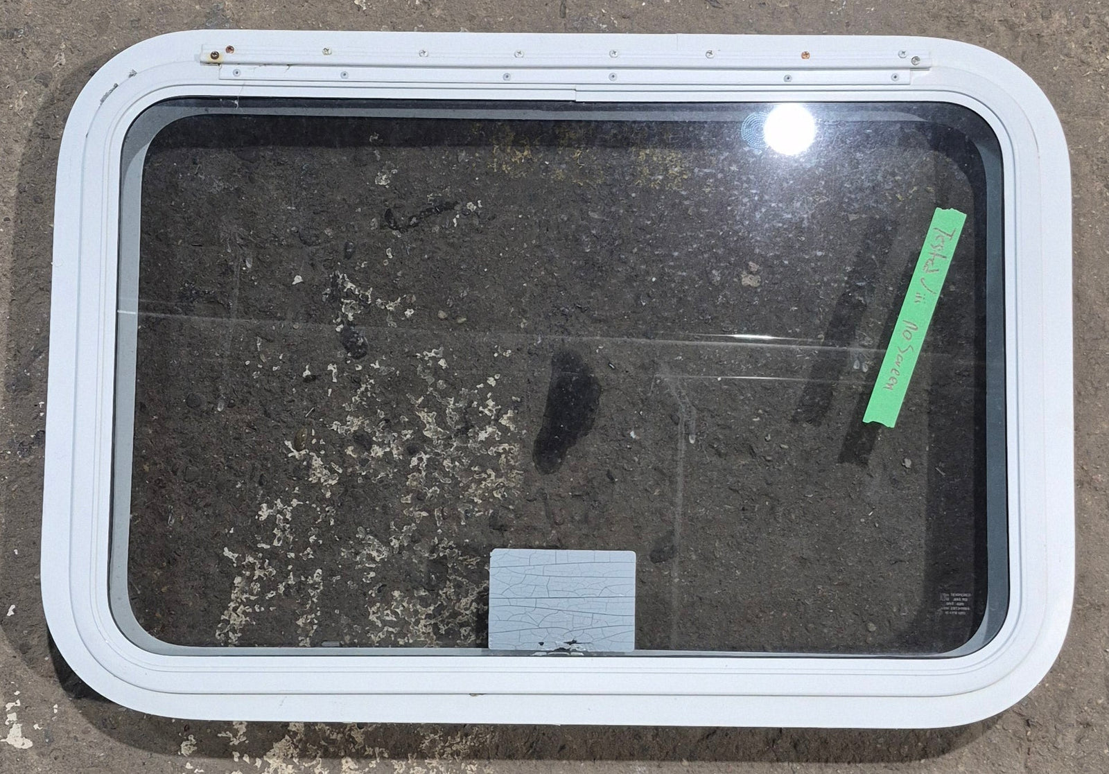 Used White Radius Emergency Opening Window : 29 1/4