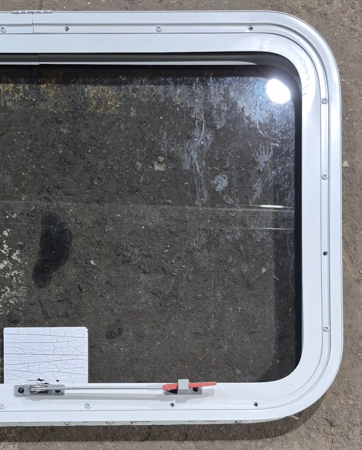 Used White Radius Emergency Opening Window : 29 1/4