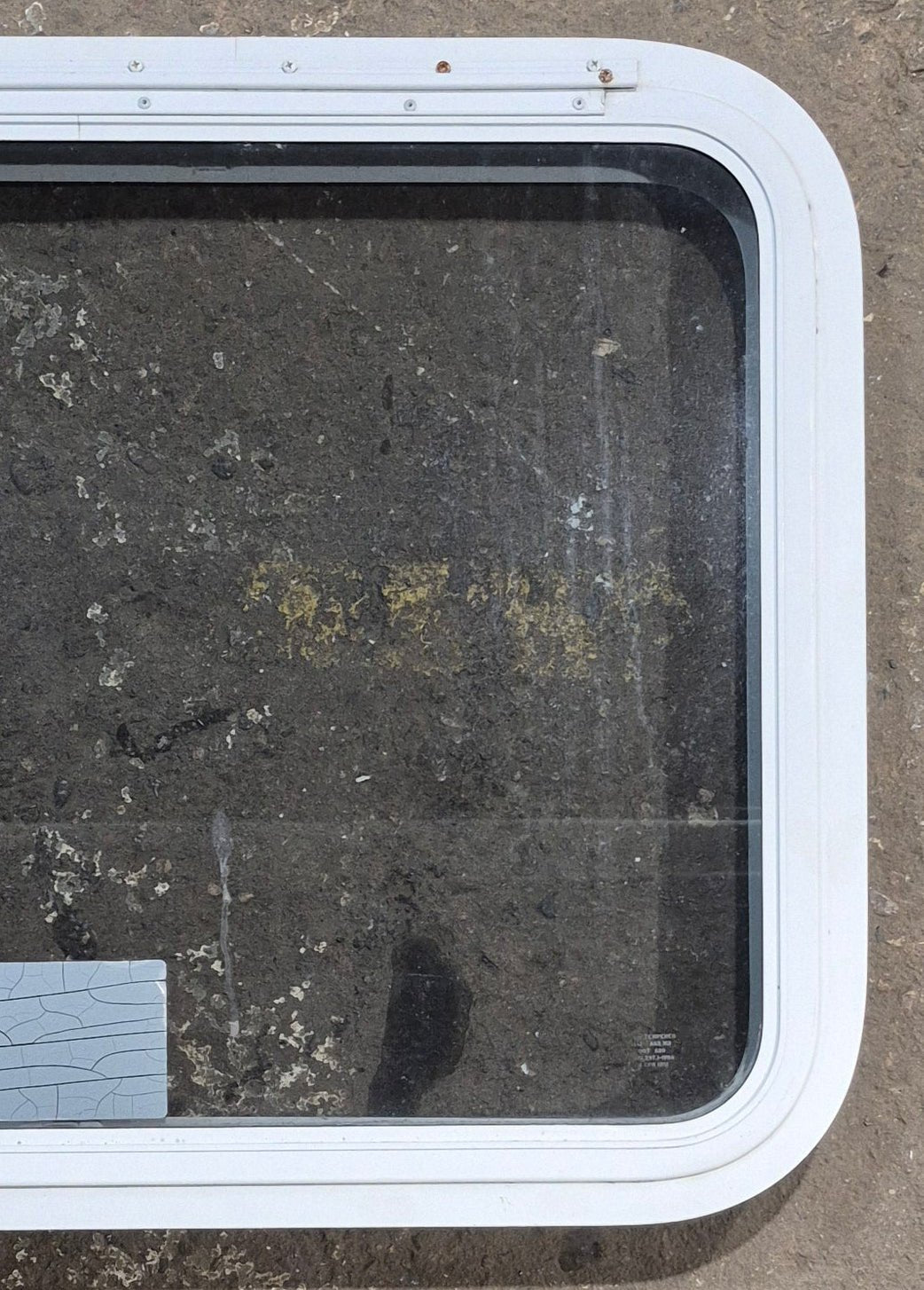 Used White Radius Emergency Opening Window : 29 1/4