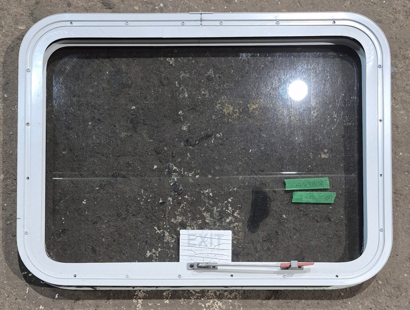 Used White Radius Emergency Opening Window : 29 1/4