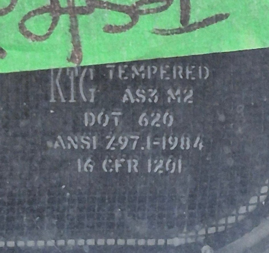 Used White Radius Emergency Opening Window : 29 1/4" W x 21 1/4" H x 1 7/8" D - Young Farts RV Parts