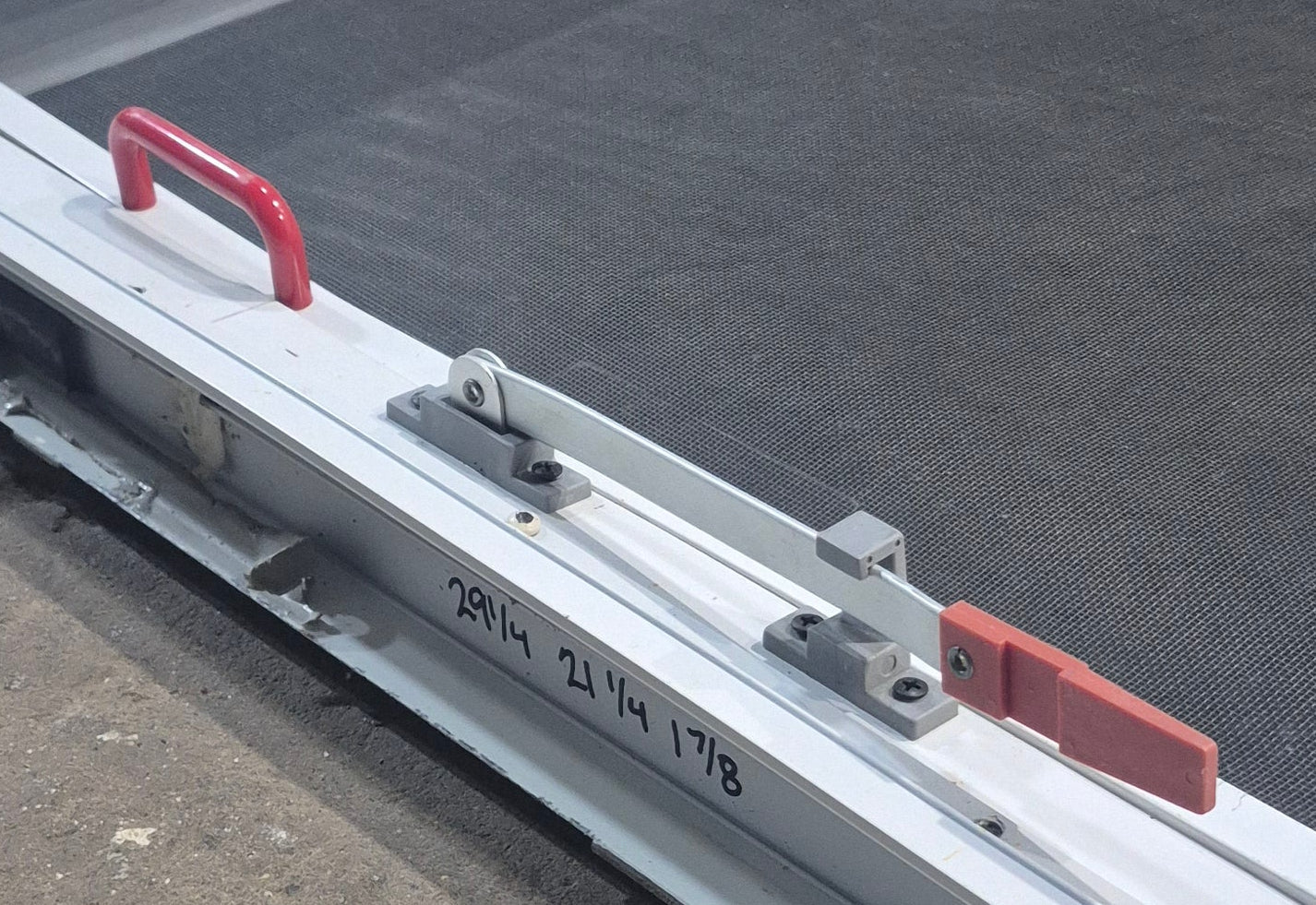 Used White Radius Emergency Opening Window : 29 1/4