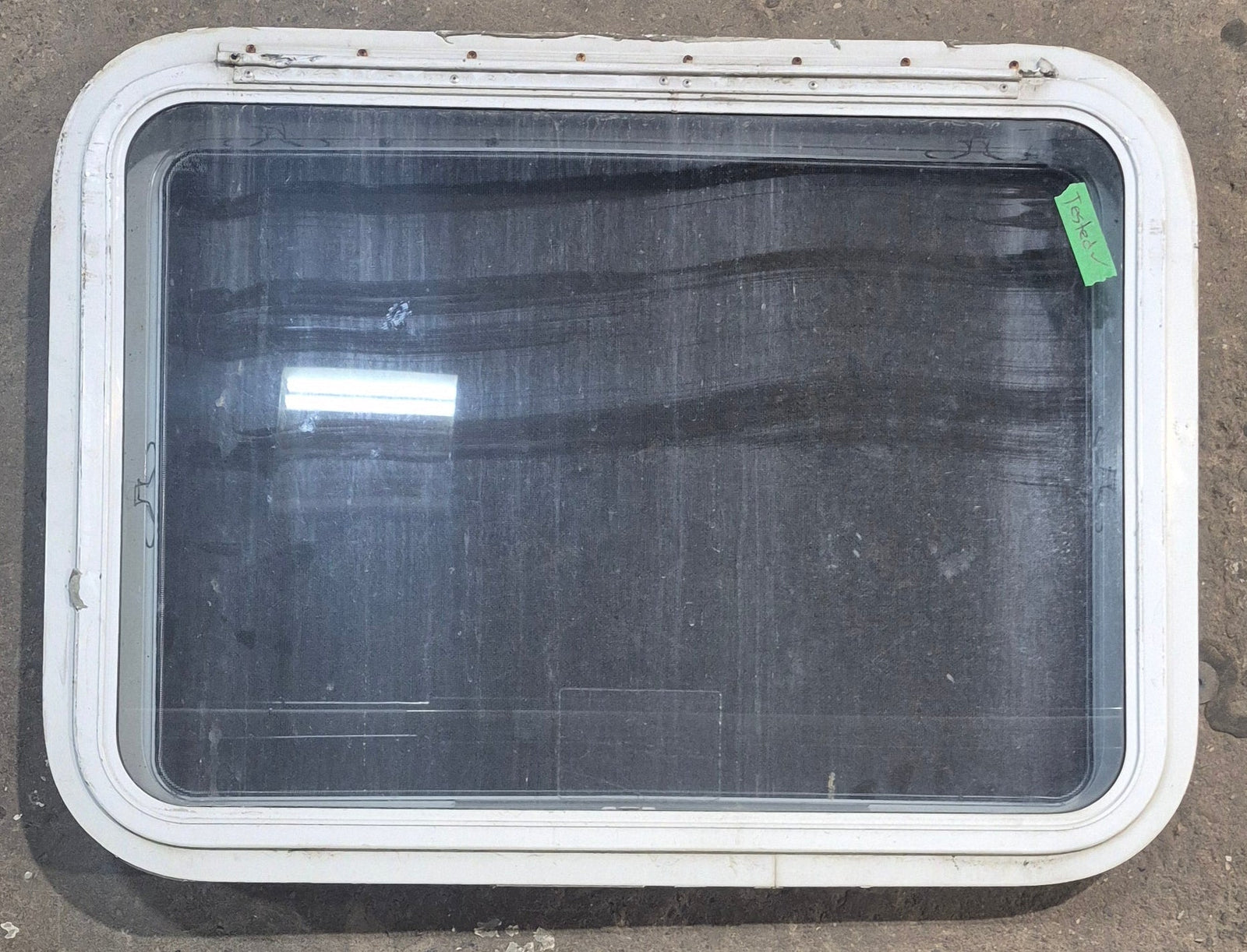 Used White Radius Emergency Opening Window : 29 1/4