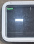Used White Radius Emergency Opening Window : 29 1/4" W x 21 1/4" H x 1 7/8" D - Young Farts RV Parts