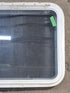 Used White Radius Emergency Opening Window : 29 1/4" W x 21 1/4" H x 1 7/8" D - Young Farts RV Parts