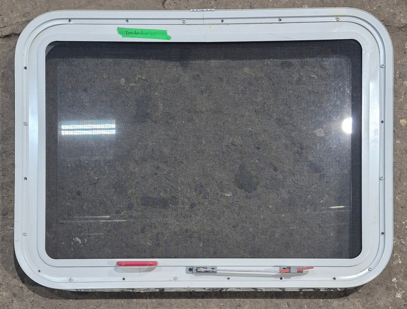 Used White Radius Emergency Opening Window : 29 1/4