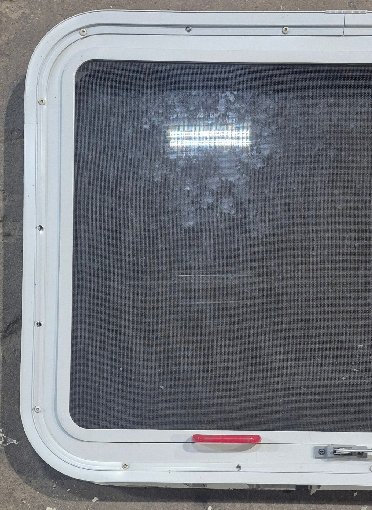Used White Radius Emergency Opening Window : 29 1/4