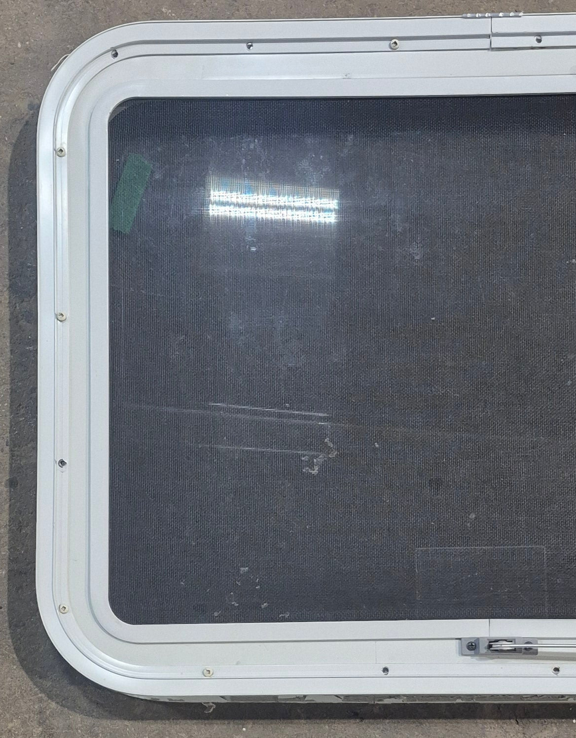 Used White Radius Emergency Opening Window : 29 1/4