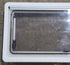 Used White Radius Emergency Opening Window : 34 3/4" W x 16 7/8" H x 1 1/8" D - Young Farts RV Parts