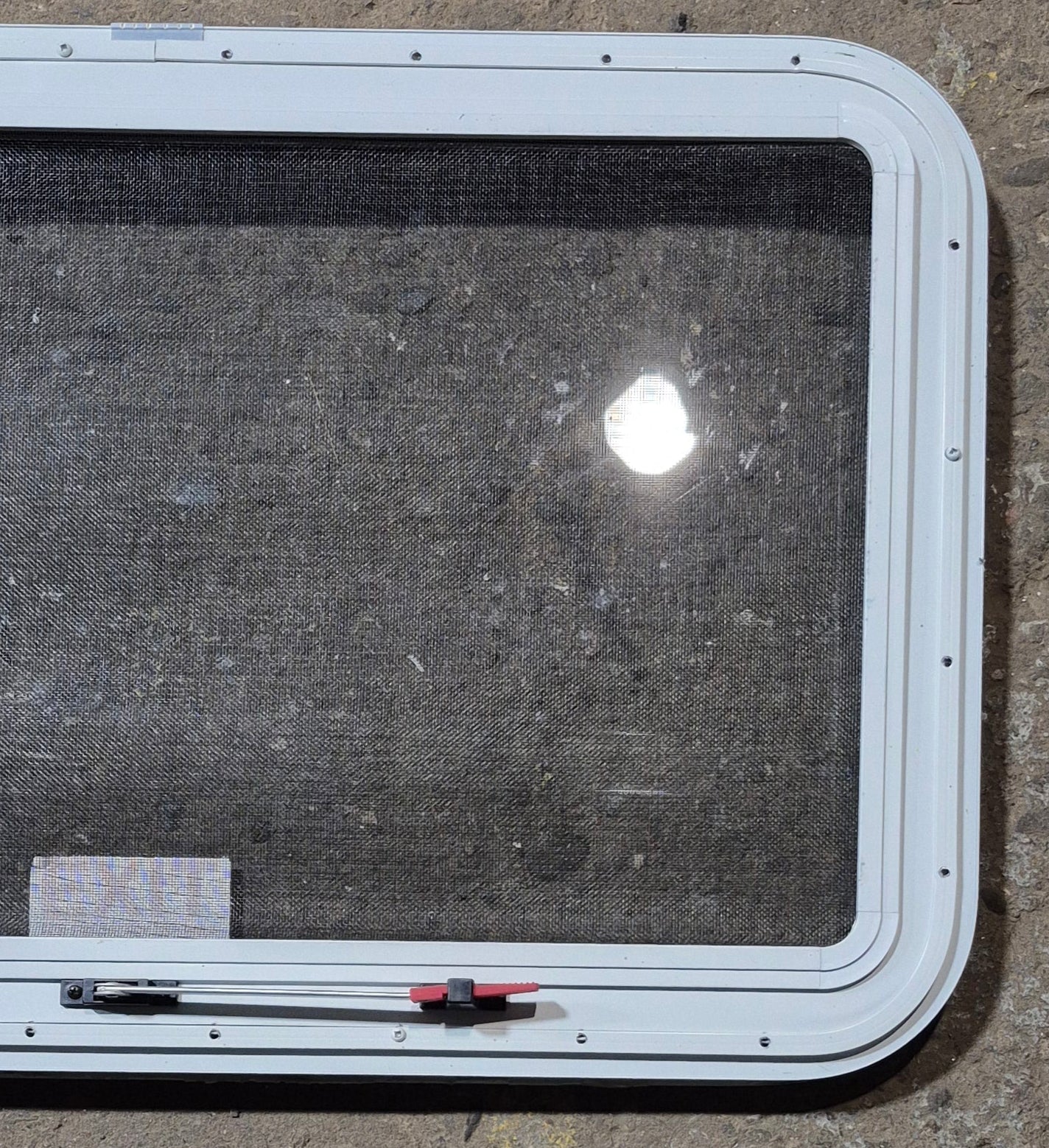 Used White Radius Emergency Opening Window : 35 1/2