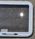 Used White Radius Emergency Opening Window : 35 1/2" W x 21 1/2" H x 1 1/8" D - Young Farts RV Parts