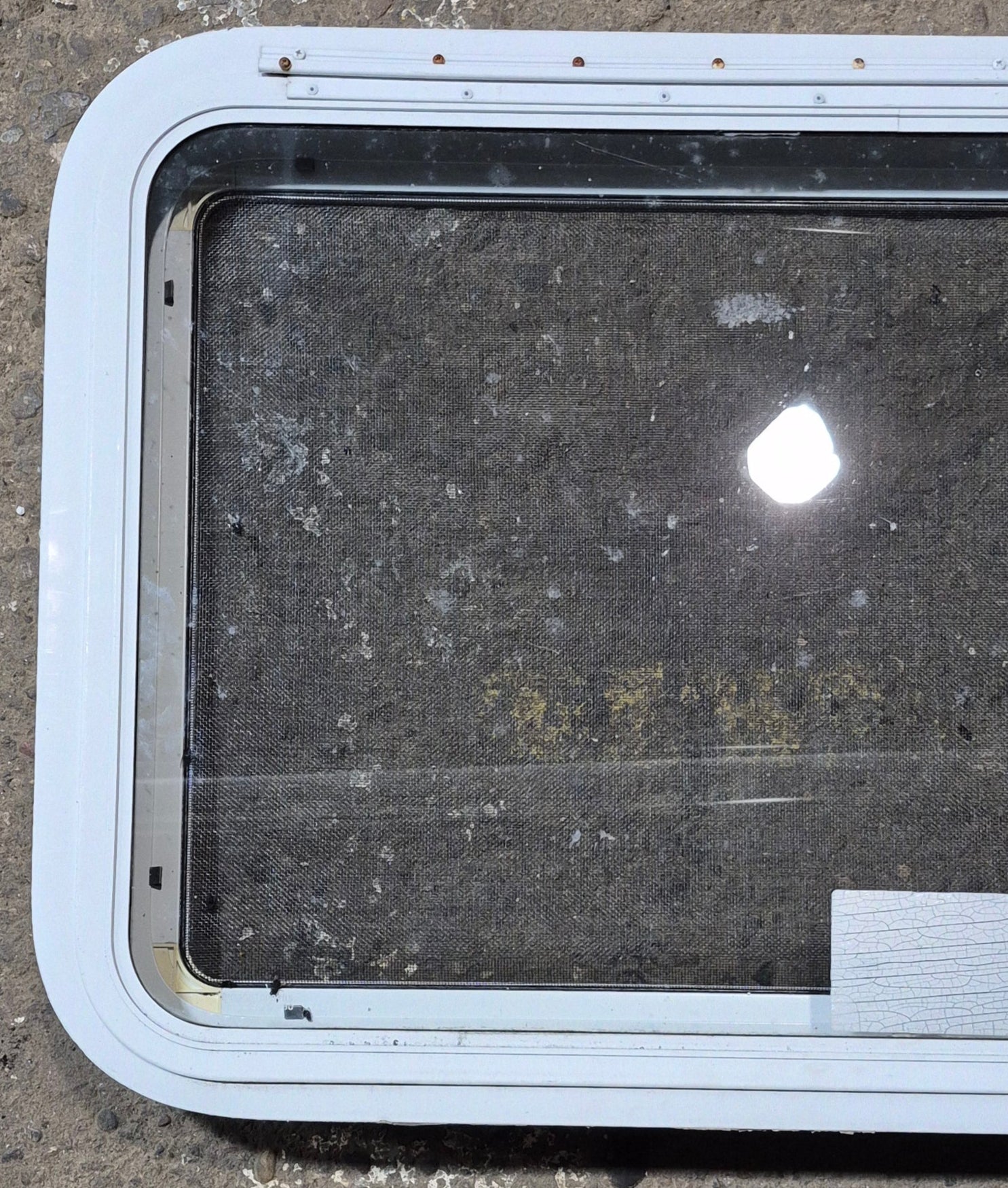 Used White Radius Emergency Opening Window : 35 1/2